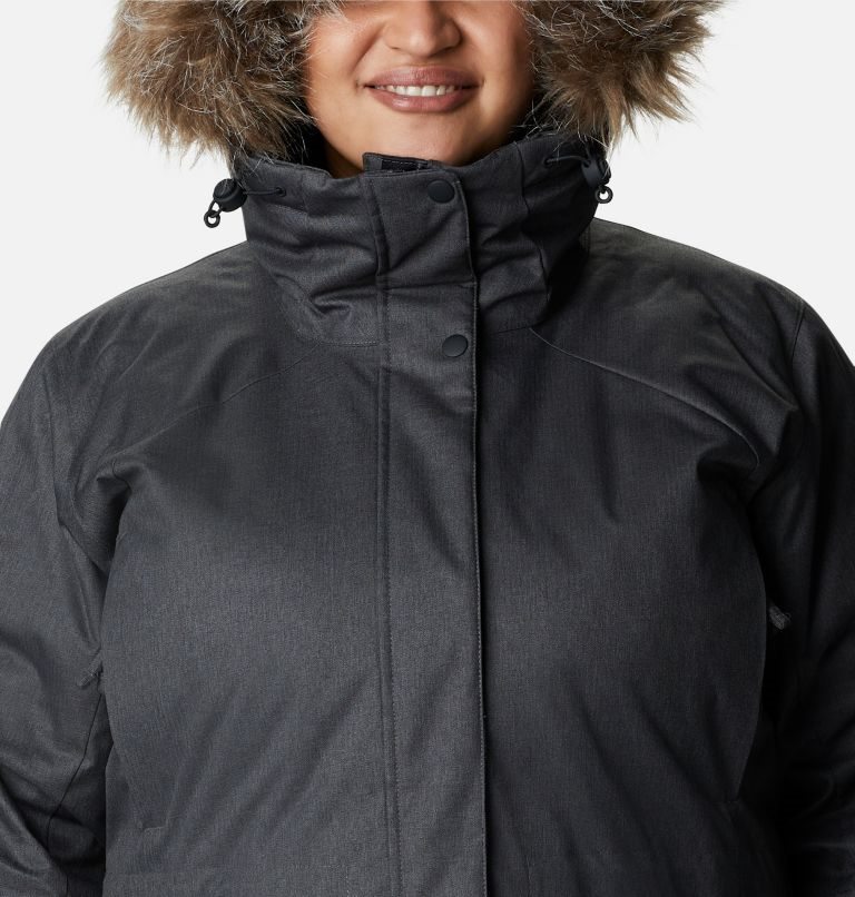 Women's Columbia Juniper Ridge Omni-Heat Infinity Down Parka Jackets Black | Plus Size CA-L31C8